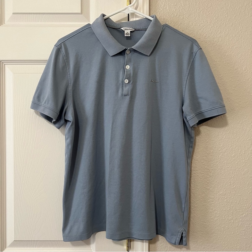 Women’s Calvin Klein Blue Polo Shirt - Medium